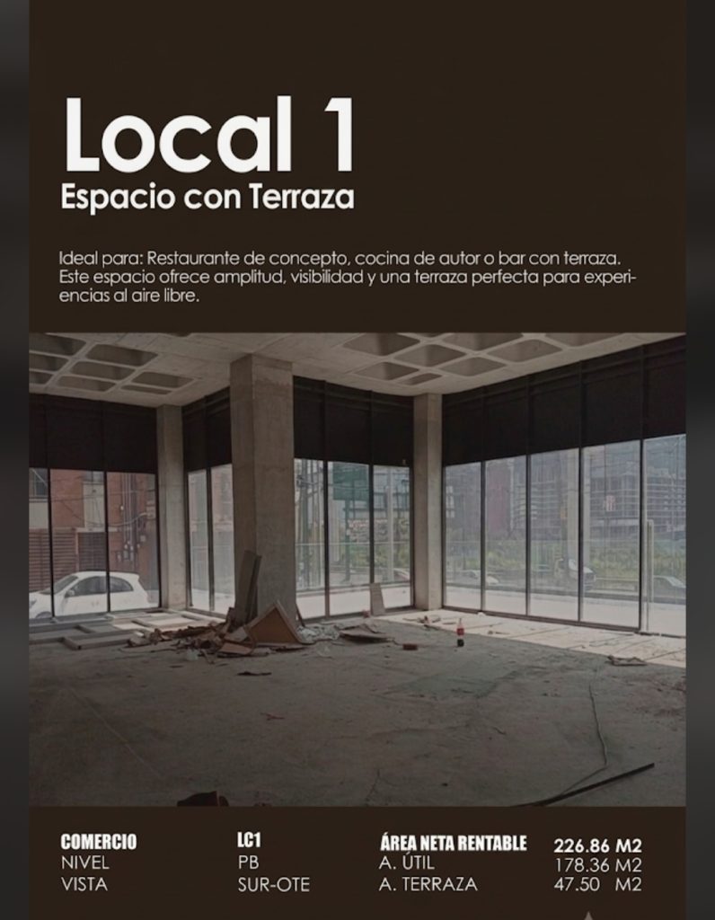 Tu próximo restaurante será un éxito desde el día uno! 🍽️ ​Locales de estreno al pie de calle en Av. Constitución (Zona Obispado). Alta exposición y diseño moderno en el edificio más estratégico de la ciudad. ​Local 01: 225.86 m² ($101,637 + IVA) ​Local 03: 82.96 m² ($37,332 + IVA) ​Mantenimiento adicional. ​¡No dejes pasar esta oportunidad de crecer! Contáctame hoy mismo para más detalles. 📲